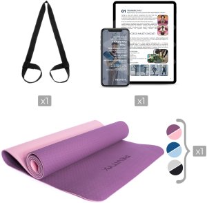 Mata treningowa do jogi ćwiczeń fitness pilatesu Revity 183 cm x 61 cm x 6 mm 14