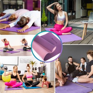 Mata treningowa do jogi ćwiczeń fitness pilatesu Revity 183 cm x 61 cm x 6 mm 5