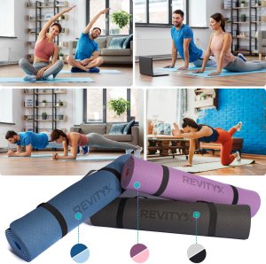 Mata treningowa do jogi ćwiczeń fitness pilatesu Revity 183 cm x 61 cm x 6 mm 6