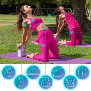 Mata treningowa do jogi ćwiczeń fitness pilatesu Revity 183 cm x 61 cm x 6 mm 9