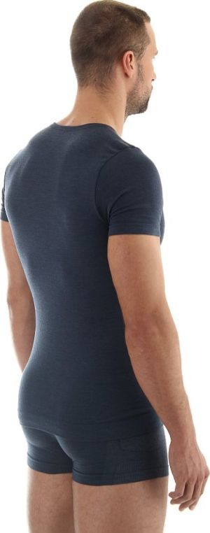 Brubeck Koszulka męska z krótkim rękawem COMFORT WOOL granatowa r. XXL (SS11030) 5