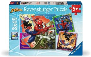 Puzzle 3x49 elementów Spiderman 1