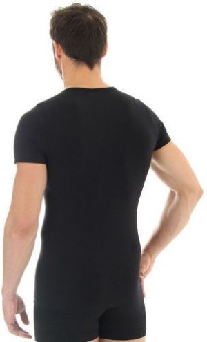 Brubeck Koszulka męska z krótkim rękawem COMFORT WOOL czarna M (SS11030) 2