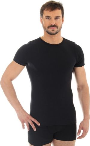 Brubeck Koszulka męska z krótkim rękawem COMFORT WOOL czarna r. XL (SS11030) 1