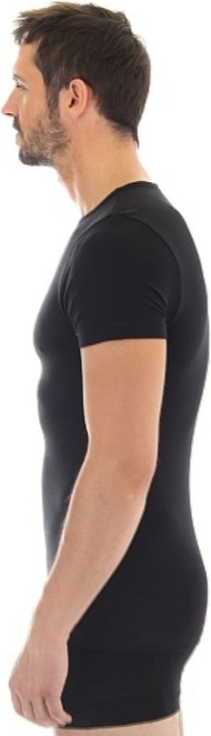 Brubeck Koszulka męska z krótkim rękawem COMFORT WOOL czarna r. XL (SS11030) 3