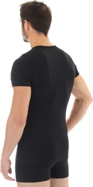 Brubeck Koszulka męska z krótkim rękawem COMFORT WOOL czarna r. XL (SS11030) 4