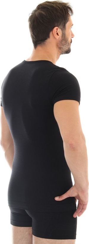 Brubeck Koszulka męska z krótkim rękawem COMFORT WOOL czarna r. XXL (SS11030) 6