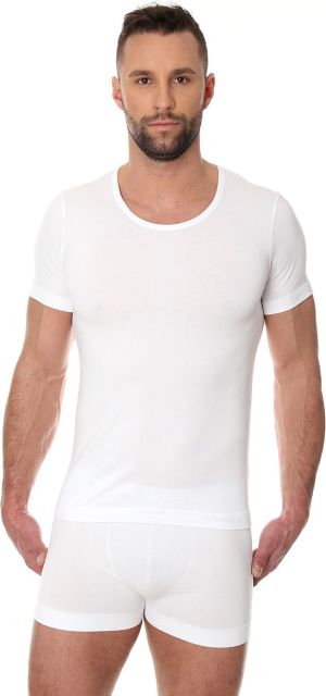 Brubeck Koszulka męska z krótkim rękawem Comfort Cotton biała r. S (SS00990A) 1