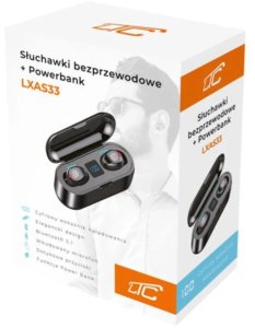 Słuchawki LTC Słuchawki bezprzewodowe + powerbank LTC LXAS33 2