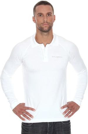 Brubeck Koszulka męska Prestige biała r. M (LS10620) 1