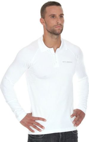 Brubeck Koszulka męska polo Prestige z długim rękawem biała r. XL (LS10620) 1