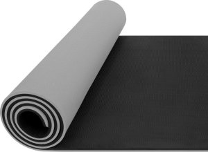 Mata do ćwiczeń TPE 10mm szaro/czarna Mata do ćwiczeń TPE 10mm szaro/czarna 1