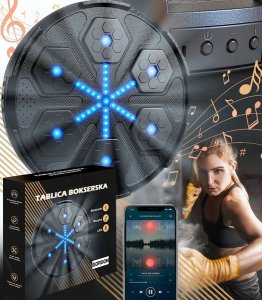 TABLICA BOKSERSKA INTELIGENTNA TRENINGOWA ŚCIENNA ELEKTONICZNA TRENAŻER MUZYKA BLUETOOTH DO TRENINGU ĆWICZEŃ BOKSU 1