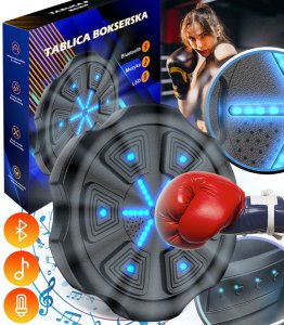 TABLICA BOKSERSKA INTELIGENTNA TRENINGOWA ŚCIENNA ELEKTONICZNA TRENAŻER MUZYKA BLUETOOTH DO TRENINGU ĆWICZEŃ BOKSU 1