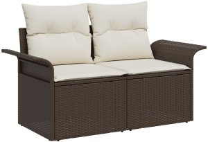 vidaXL 8-Częściowy Zestaw Sof Ogrodowych z Poduszkami Brązowy Poli Rattan 5