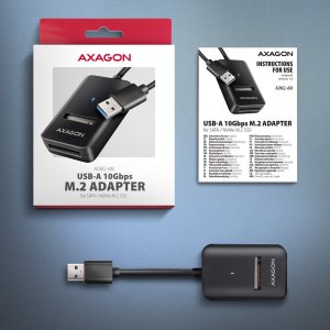 ADM2-AM Adapter USB3.2 Gen 2 M.2 NVMe/SATA SSD 10Gbps 10cm USB-A cable 7
