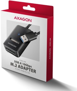 ADM2-AM Adapter USB3.2 Gen 2 M.2 NVMe/SATA SSD 10Gbps 10cm USB-A cable 8