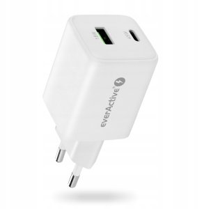 Ładowarka sieciowa GaN 1X USB, 1X USB-C 45W QC4+ PD Biała 1