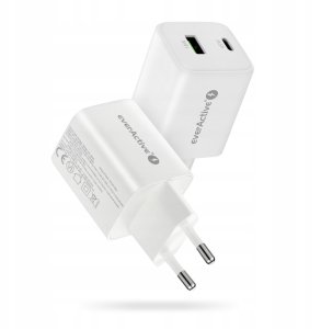 Ładowarka sieciowa GaN 1X USB, 1X USB-C 45W QC4+ PD Biała 5