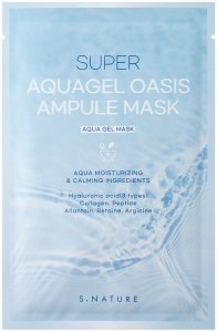 S.Nature Super aquagel oasis ampule mask nawilżająca maska w płachcie 30ml 1