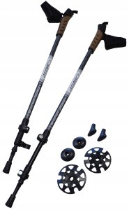 Kije Trekkingowe Regulowane Składane z Szybkozłączką KUBISPORT 145-72 cm 1