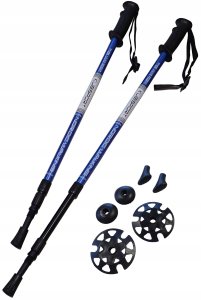 Kije Trekkingowe do Nordic Walking Składane Regulowane KUBISPORT 65-135 cm 1