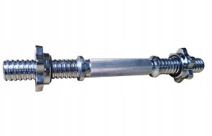 Krótki Gryf Śrubowy Prosty do Ćwiczeń KUBISPORT Zaciski 30 mm 1