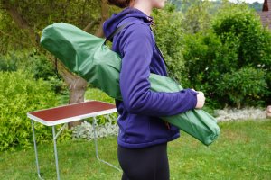 Lekkie Krzesło Składane Kempingowe z Oparciem Turystyczne Zielone KUBISPORT 7