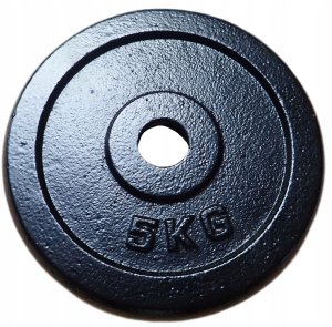 Obciążenie Talerz Żeliwny do Gryfów Ćwiczeń KUBISPORT 5 kg 25 mm 1