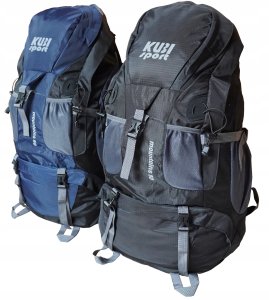 Plecak Turystyczny do Wędrówek Damski Męski Czarny Pojemny KUBISPORT 50 L 7