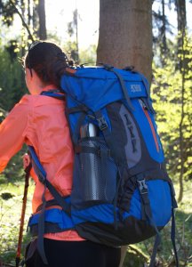 Plecak Turystyczny do Wędrówek Damski Męski Niebieski Pojemny KUBISPORT 60L 6