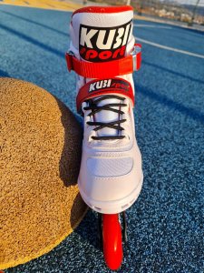 Rolki Damskie Męskie Białe Kauczukowe Solidne z Hamulcem KUBISPORT roz. 38 6