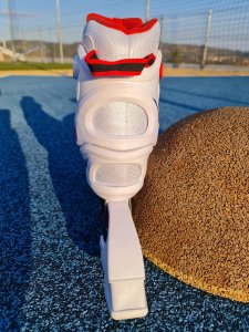 Rolki Damskie Męskie Białe Kauczukowe Solidne z Hamulcem KUBISPORT roz. 39 6