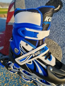 Rolki dla Dzieci Dziecięce Regulowane Niebieskie Solidne KUBISPORT r. 39-42 8