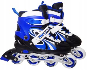 Rolki dla Dzieci Dziecięce Regulowane Niebieskie Solidne KUBISPORT r. 39-42 9