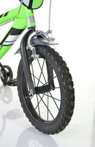 Rowerek Rower Dziecięcy dla Dzieci Chłopca z Bocznymi Kółkami DINO 12" 2