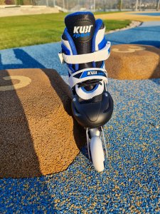 Rolki dla Dzieci Dziecięce Regulowane Niebieskie Solidne KUBISPORT r. 31-34 5