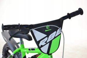 Rowerek Rower Dziecięcy dla Dzieci Chłopca z Bocznymi Kółkami DINO 12" 2