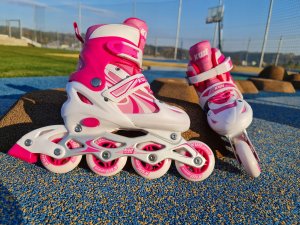 Rolki Spokey Rolki dla Dzieci Dziecięce Regulowane Różowe Solidne KUBISPORT r. 39-42 3