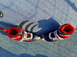 Rolki dla Dzieci Dziecięce Regulowane Czerwone Solidne KUBISPORT r. 35-38 4