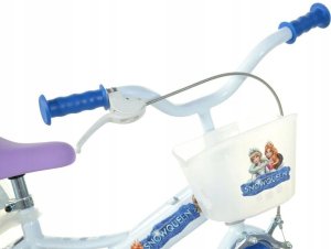 Rowerek Rower Dziecięcy dla Dzieci Dziewczynki z Bocznymi Kółkami DINO 12" 4