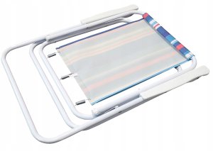 Składane Krzesło Kempingowe Turystyczne Lekkie z Oparciem Kolorowe KUBISPORT 3