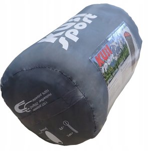 Śpiwór Turystyczny Kempingowy Lekki Mumia Solidny Szary KUBISPORT 210 cm 4