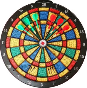 Zestaw Tarcza Soft Perforowana Dart Gra w Rzutki Lotki KUBISPORT 45 cm 1