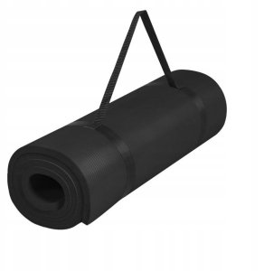 Gorilla Sports Mata do ćwiczeń jogi 190x60x1,5 cm czarna 13