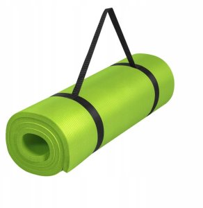 Gorilla Sports Mata do ćwiczeń jogi 190x60x1,5 cm limonka 3
