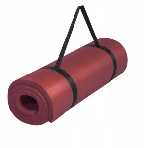 Gorilla Sports Mata do ćwiczeń jogi 190x60x1,5cm rubinowa 5