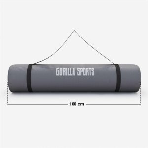 Gorilla Sports Mata do jogi duża 190x100x1,5 cm szara 9