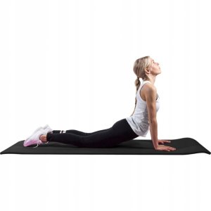 Mata do jogi duża 190x100x1,5 cm czarna 8