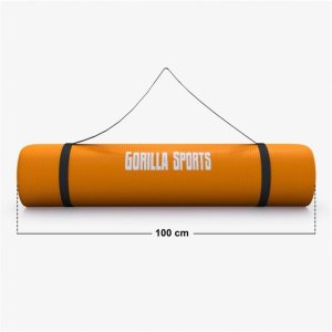 Gorilla Sports Mata do jogi duża 190x100x1,5 cm pomarańczowa 15